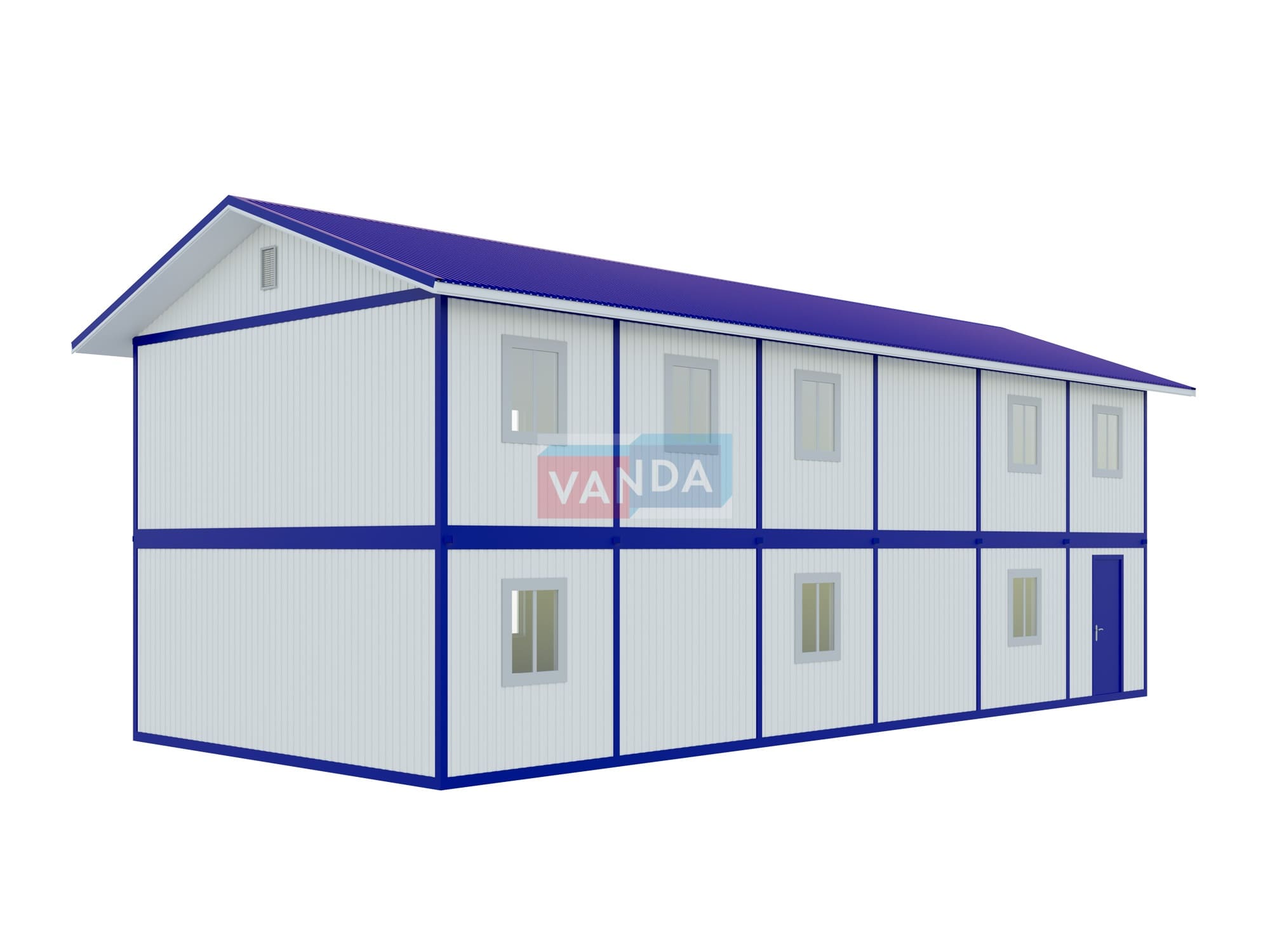 Проект модульный штаб строительства 6.0x14,4 Панели МДФ